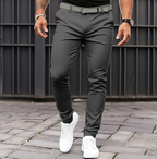 Alessio Men's Elegant Casual Stretch Pants | Soft Jersey Regular Fit Trousers for Men | Smart Casual Everyday Comfort Wear