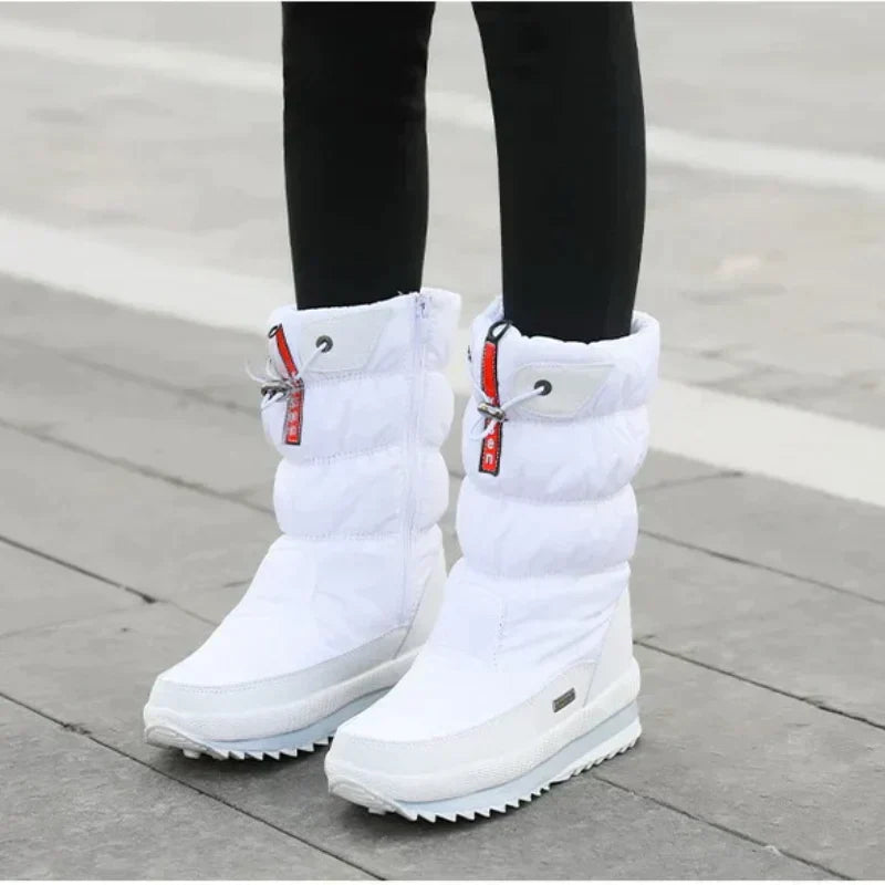 Nordic Women's Waterproof Snow Boots | Warm Insulated Mid-Height Winter Boots for Women | Cosy All-Weather Cold Weather Footwear
