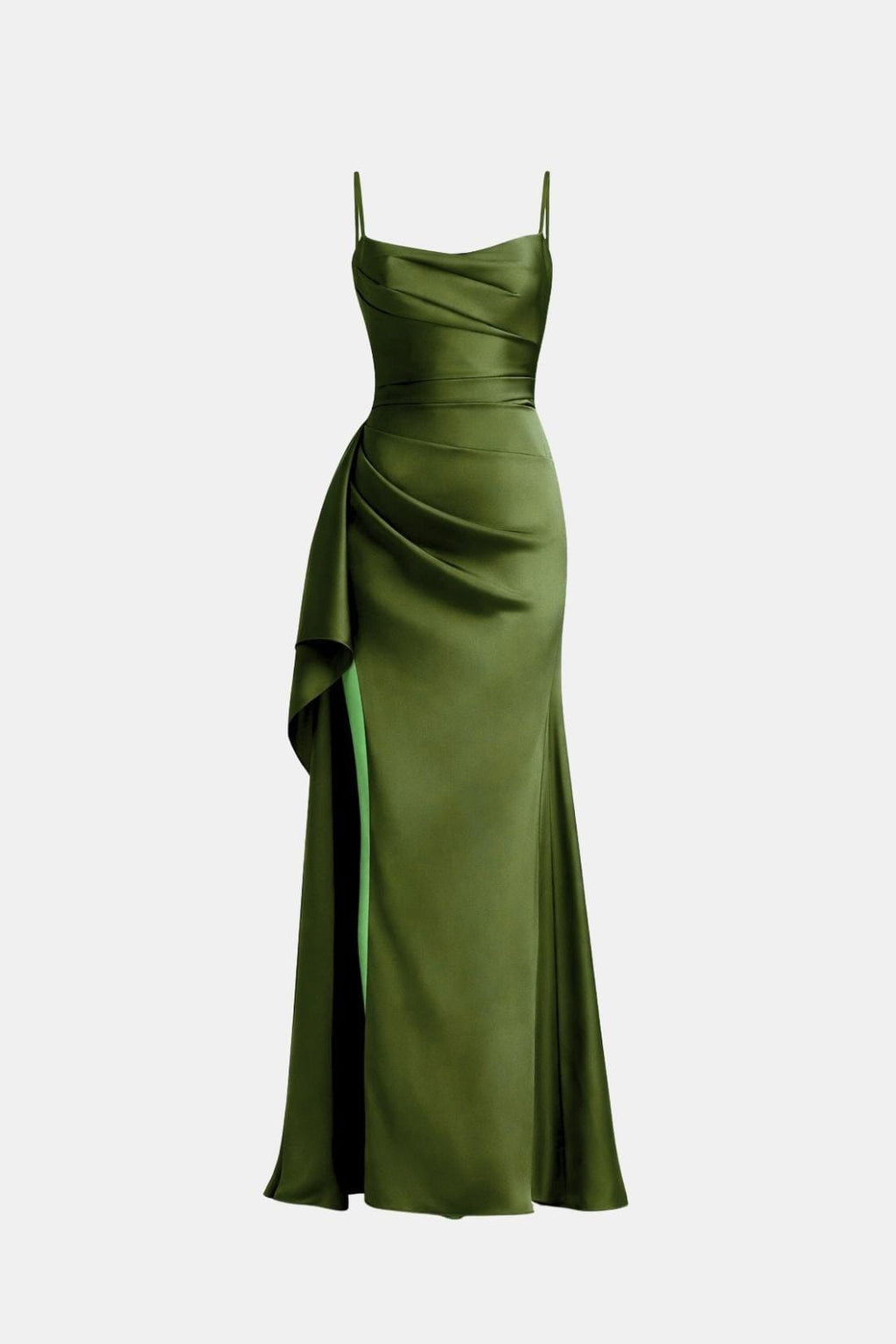 Kennedi Women's Satin Maxi Dress | Draped Slip Occasion Dress | Wedding Guest & Evening Wear