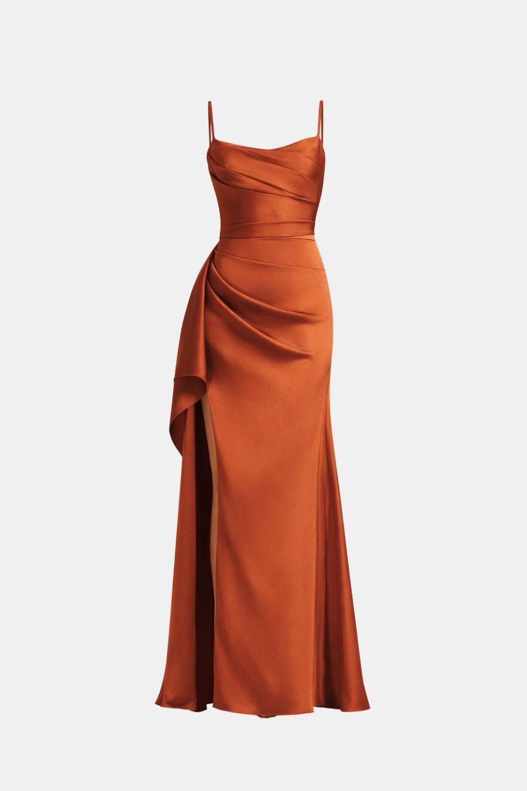 Kennedi Women's Satin Maxi Dress | Draped Slip Occasion Dress | Wedding Guest & Evening Wear