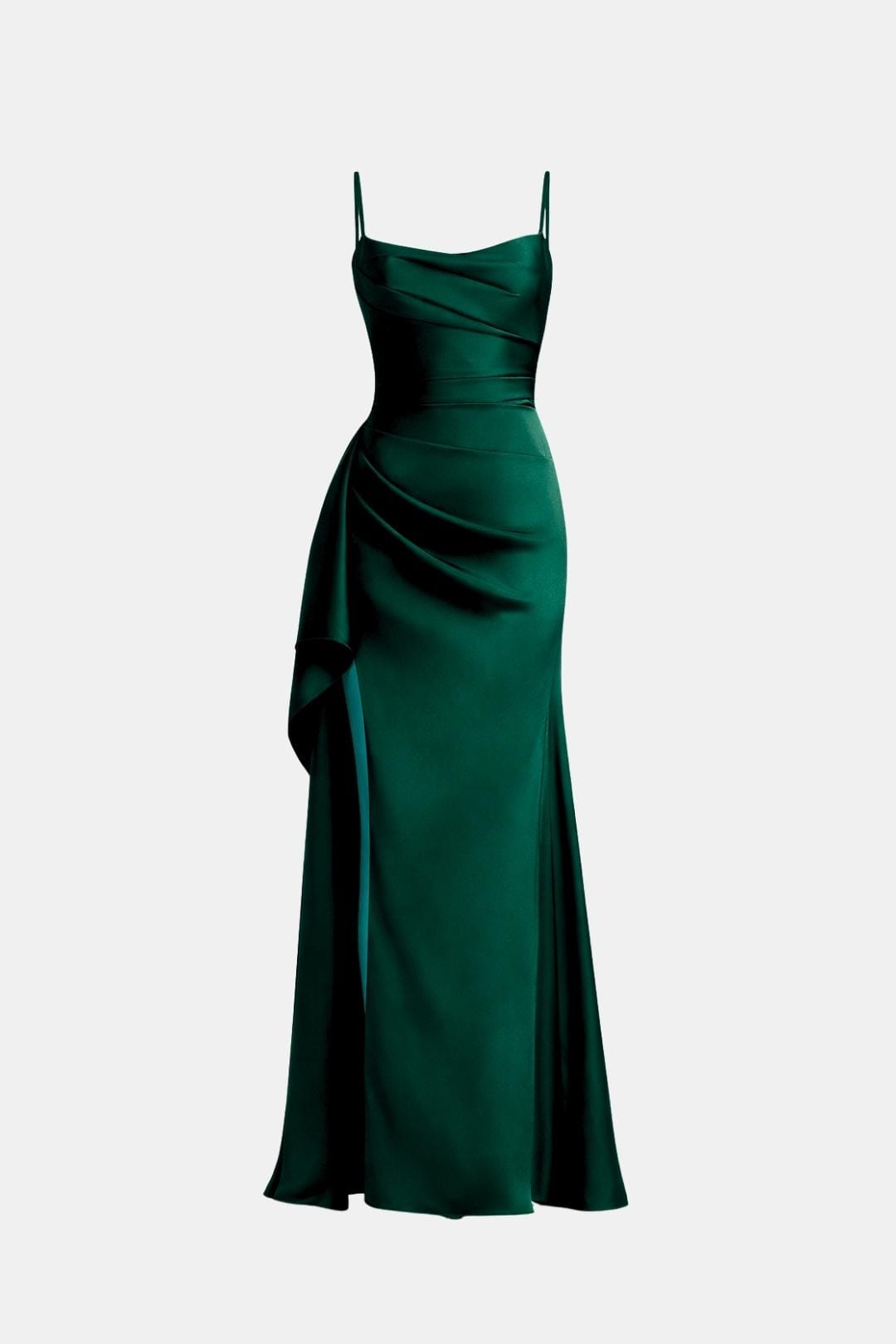 Kennedi Women's Satin Maxi Dress | Draped Slip Occasion Dress | Wedding Guest & Evening Wear