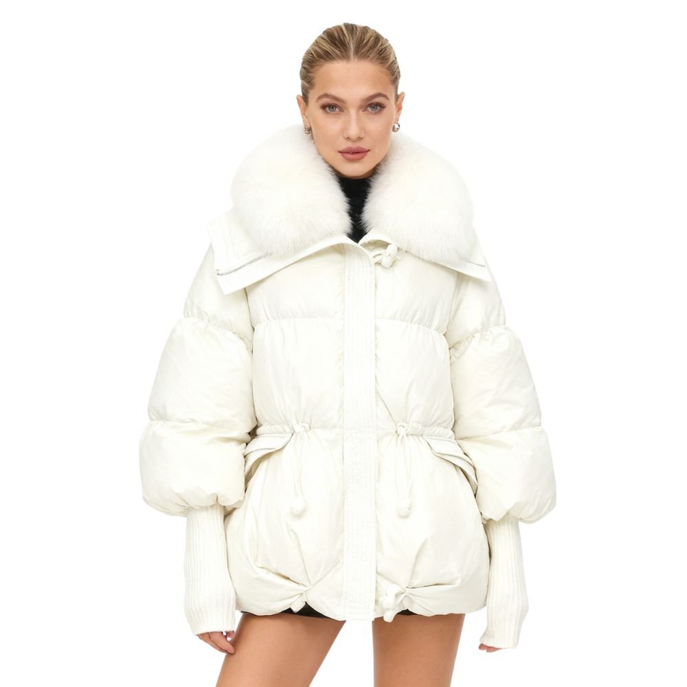 Juniper Women's White Puffer Jacket | Warm Lightweight Padded Jacket for Women | Casual Everyday Winter Outerwear