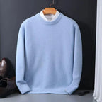 Nathan Men's Winter Cashmere Blend Sweater | Luxury Loose Fit Cashmere Knit Jumper for Men | Smart Casual Everyday Knitwear