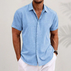Lauro Men's Linen Summer Shirt | Lightweight Breathable Linen Shirt for Men | Smart Casual Holiday & Everyday Summer Wear