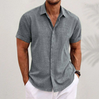 Lauro Men's Linen Summer Shirt | Lightweight Breathable Linen Shirt for Men | Smart Casual Holiday & Everyday Summer Wear