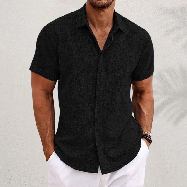 Lauro Men's Linen Summer Shirt | Lightweight Breathable Linen Shirt for Men | Smart Casual Holiday & Everyday Summer Wear