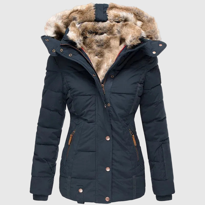 Tundra Women's Warm Winter Parka with Faux Fur Lining | Hooded Fur-Lined Mid-Length Winter Jacket for Women