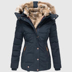 Tundra Women's Warm Winter Parka with Faux Fur Lining | Hooded Fur-Lined Mid-Length Winter Jacket for Women