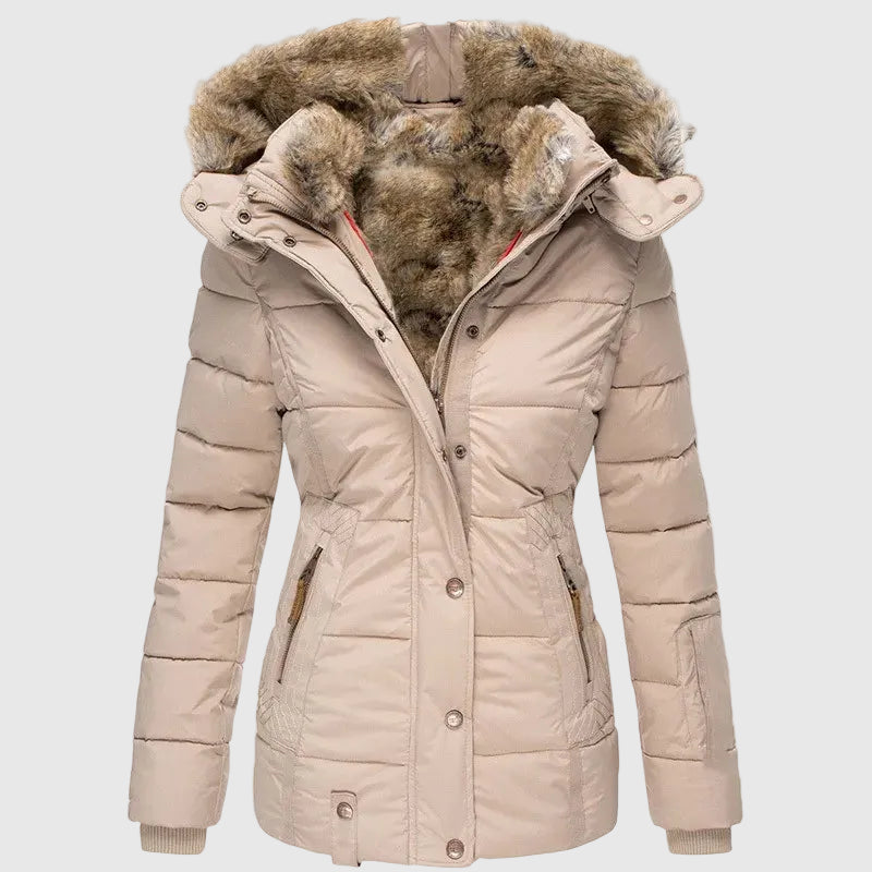 Tundra Women's Warm Winter Parka with Faux Fur Lining | Hooded Fur-Lined Mid-Length Winter Jacket for Women