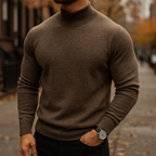 Leriano Men's Merino Wool Turtleneck | Luxury Soft Knit Roll Neck Sweater for Men | Smart Casual Winter Knitwear