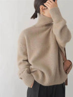Celestine Women's Cashmere Oversized Turtleneck Sweater | Soft Luxury Slouchy Roll Neck Jumper