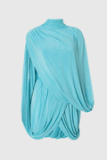 Lucia Women's Draped Cape Mini Dress | Sheer Going Out Party Dress | Occasion & Holiday Wear