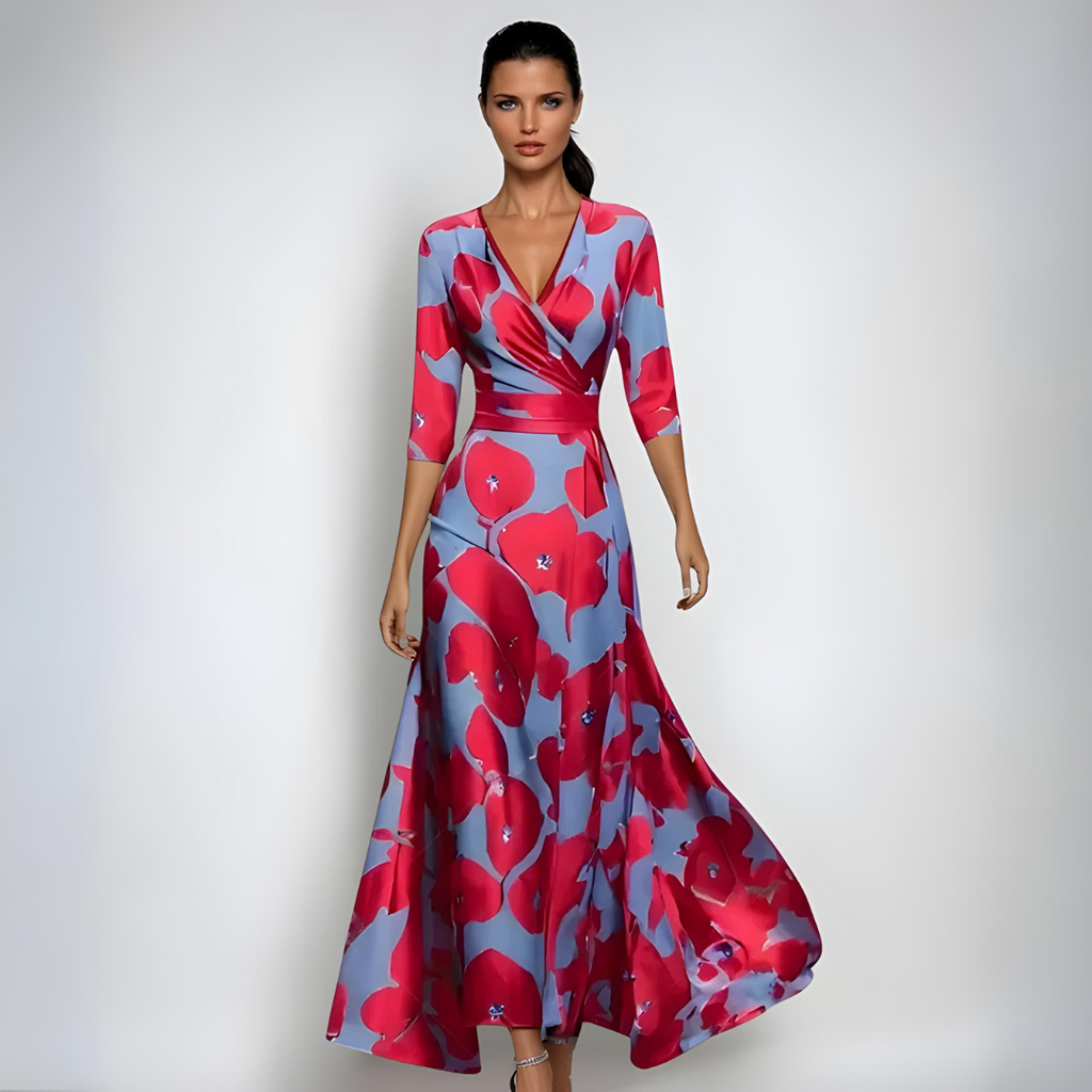 Lynor Women's Elegant Floral Maxi Dress | Flowing Casual Long Floral Dress for Women | Boho Chic Summer & Everyday Holiday Style