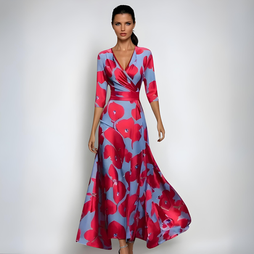Lynor Women's Elegant Floral Maxi Dress | Flowing Casual Long Floral Dress for Women | Boho Chic Summer & Everyday Holiday Style