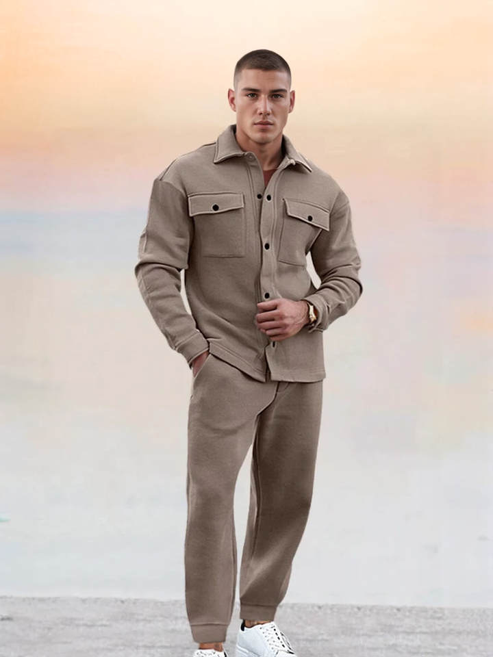 Maddox Men's Athleisure 2-Piece Set | Slim Fit Jogger & Top Co-Ord for Men | Casual Gym to Street Everyday Sportswear