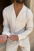 Antoine Men's Linen Cotton Summer Co-Ord Set | Shirt & Trousers Two-Piece for Men