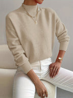Marga Women's Elegant Cashmere Blend Turtleneck Sweater | Soft Luxury Roll Neck Jumper for Women