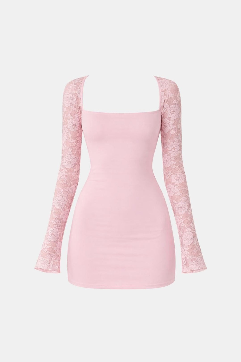 Maribel Women's Lace Sleeve Mini Dress | Square Neck Going Out Party Dress | Occasion & Evening Wear