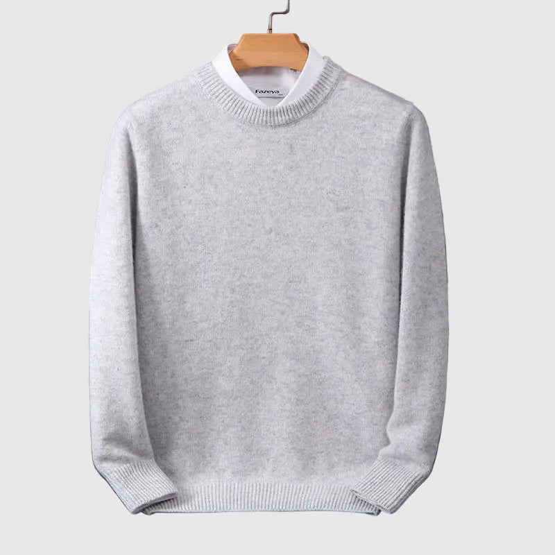 Men's Classic Cashmere Pullover Sweater – Warm Knit Pullover