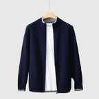 Men's Cashmere Blend Zip Sweater | Luxury Half-Zip Jumper for Men | Smart Casual Knitwear