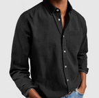Men's Casual Denim Shirt | Button-Down Long Sleeve Jean Shirt for Men | Everyday Streetwear & Smart Casual