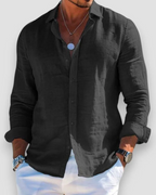 Men's Linen Casual Shirt | Lightweight Breathable Button Down Linen Shirt for Men | Summer Holiday
