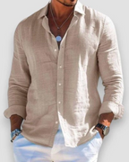 Men's Linen Casual Shirt | Lightweight Breathable Button Down Linen Shirt for Men | Summer Holiday