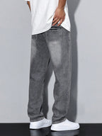 Men’s Straight Leg Jeans – Regular Fit Casual Denim