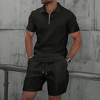 Riviera Men's Summer Polo & Shorts Co-Ord Set | Cotton Casual Two-Piece Set for Men