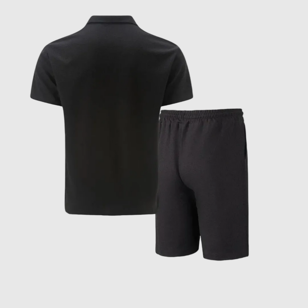 Riviera Men's Summer Polo & Shorts Co-Ord Set | Cotton Casual Two-Piece Set for Men