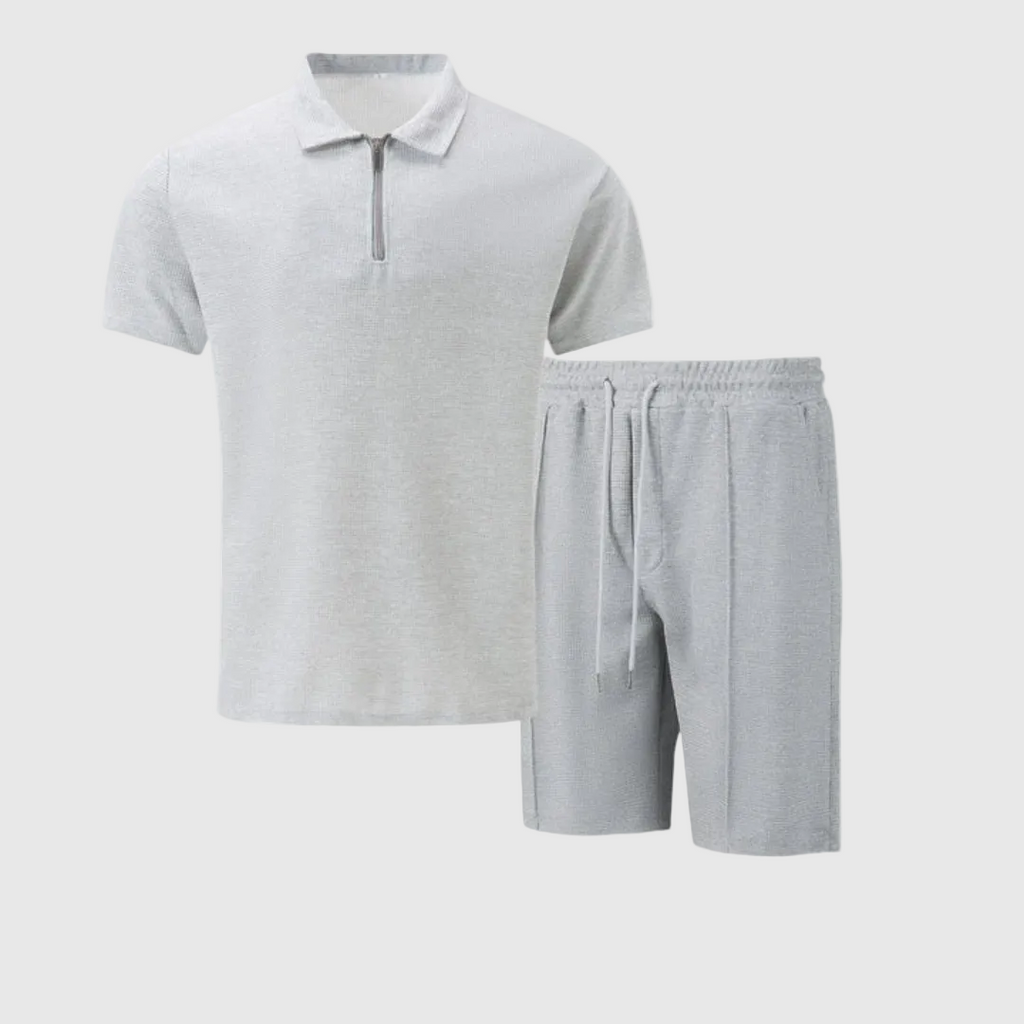 Riviera Men's Summer Polo & Shorts Co-Ord Set | Cotton Casual Two-Piece Set for Men