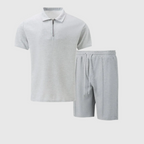 Riviera Men's Summer Polo & Shorts Co-Ord Set | Cotton Casual Two-Piece Set for Men