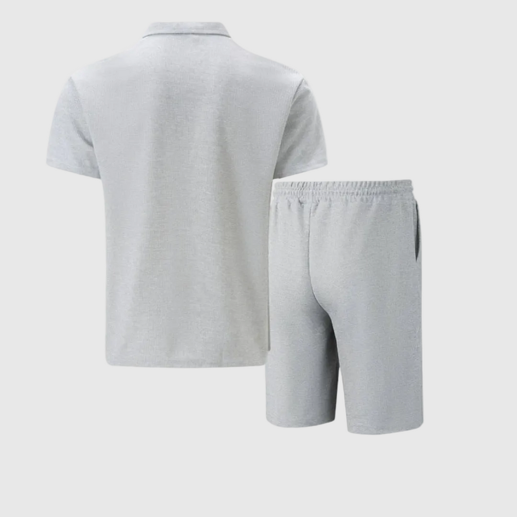 Riviera Men's Summer Polo & Shorts Co-Ord Set | Cotton Casual Two-Piece Set for Men