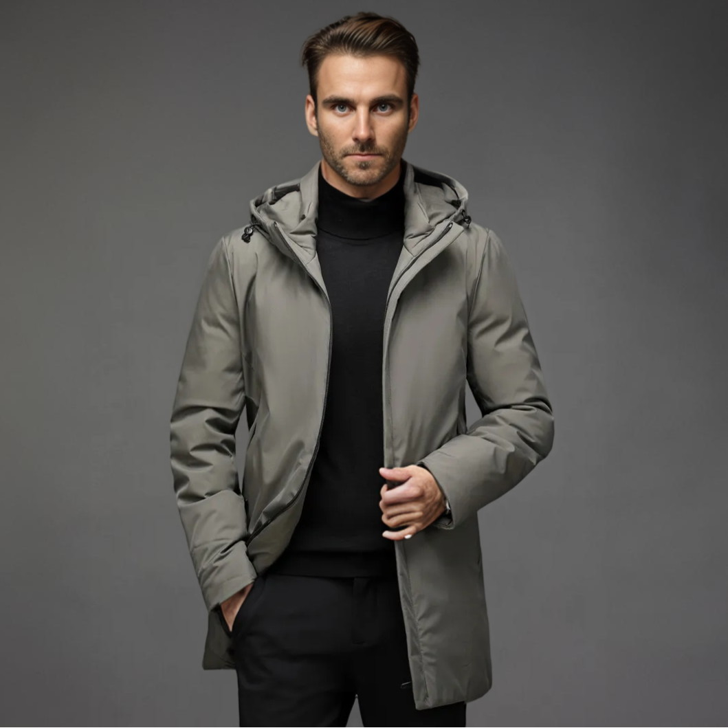 Men’s Hooded Winter Parka – Insulated Padded Coat