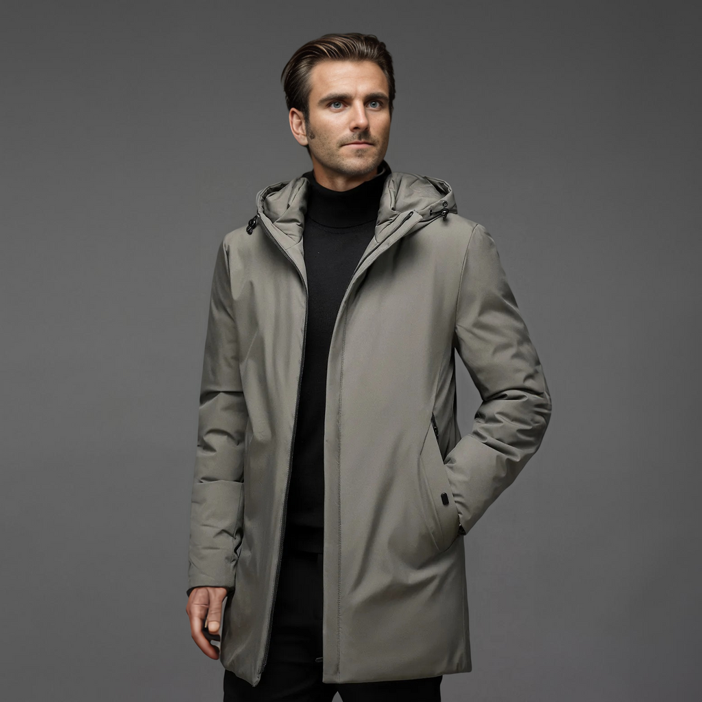 Men’s Hooded Winter Parka – Insulated Padded Coat