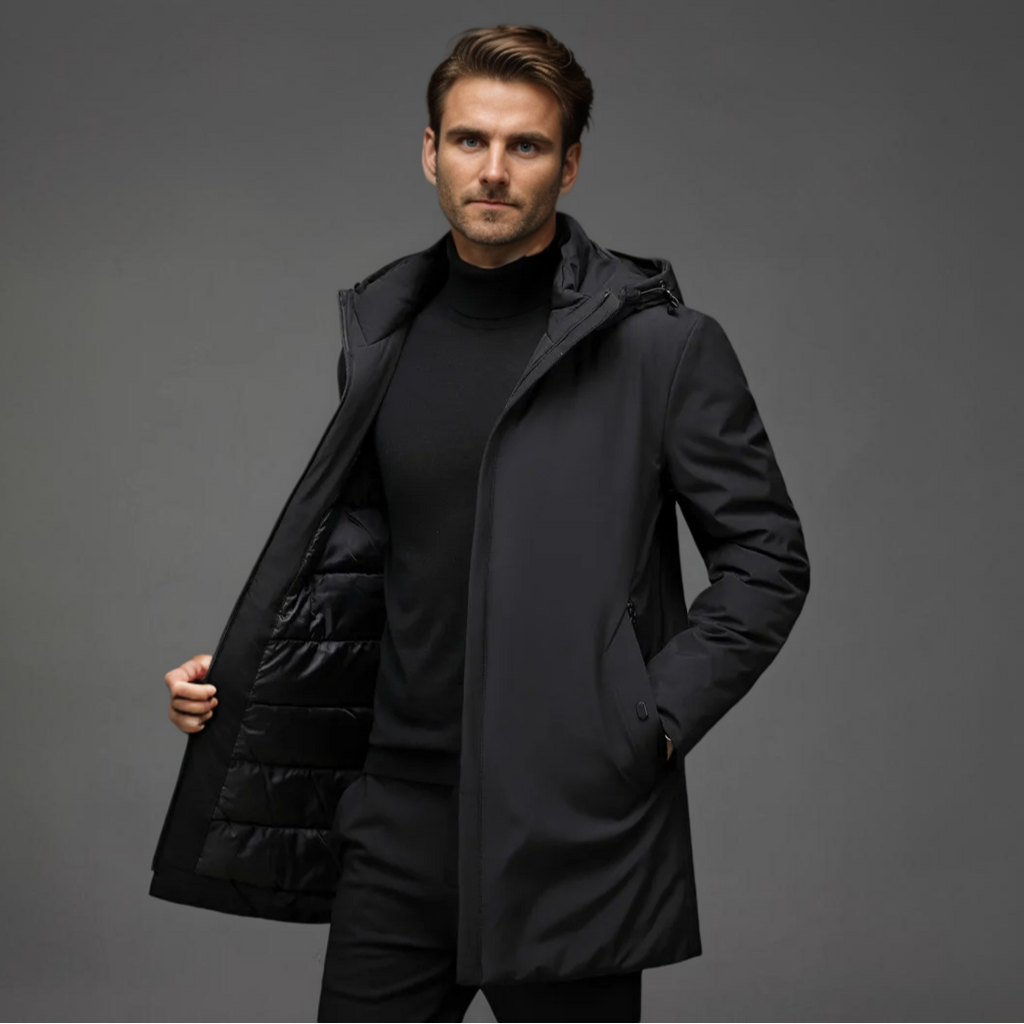 Men’s Hooded Winter Parka – Insulated Padded Coat