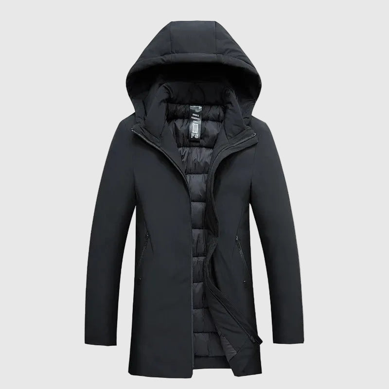 Men’s Hooded Winter Parka – Insulated Padded Coat