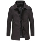 Men’s Long Windproof Coat – Lightweight Waterproof Jacket