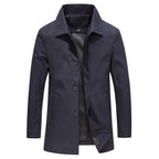 Men’s Long Windproof Coat – Lightweight Waterproof Jacket