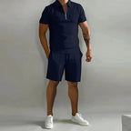 Men's Luxury Polo Shirt and Shorts Set | Smart Casual Co-Ord Matching Set for Men