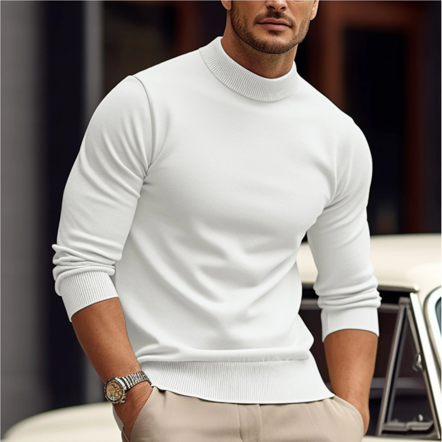 Men's Stylish Crew Neck Sweater | Soft Knit Jumper for Men | Smart Casual Everyday Knitwear