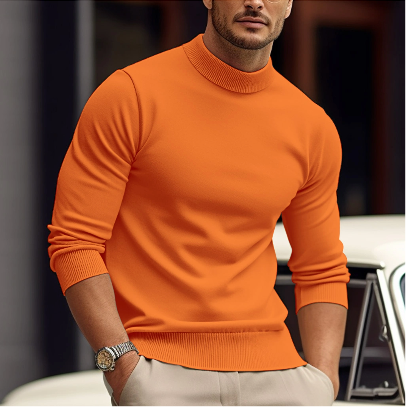 Men's Stylish Crew Neck Sweater | Soft Knit Jumper for Men | Smart Casual Everyday Knitwear