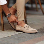 Men's Suede Loafers with Horsebit Detail | Premium Slip-On Dress Shoes for Men | Smart Casual Footwear