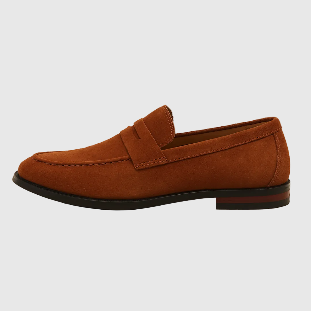 Men's Suede Penny Loafers - Casual Loafer Shoes