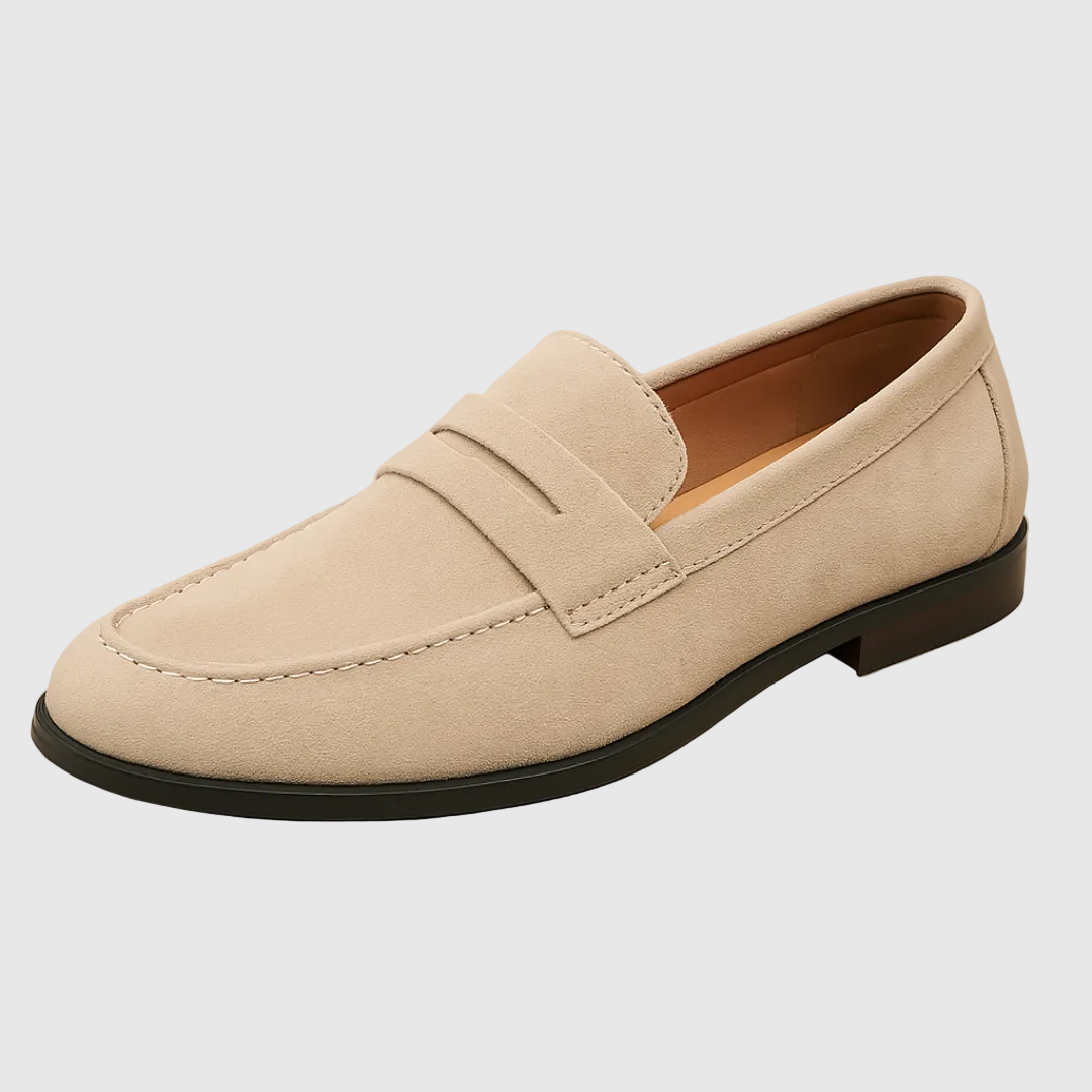 Men's Suede Penny Loafers - Casual Loafer Shoes