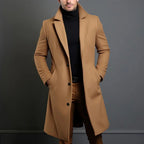 Men's Classic Tailored Overcoat | Wool Blend Smart Winter Coat for Men | Timeless Elegant Outerwear