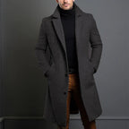 Men's Classic Tailored Overcoat | Wool Blend Smart Winter Coat for Men | Timeless Elegant Outerwear