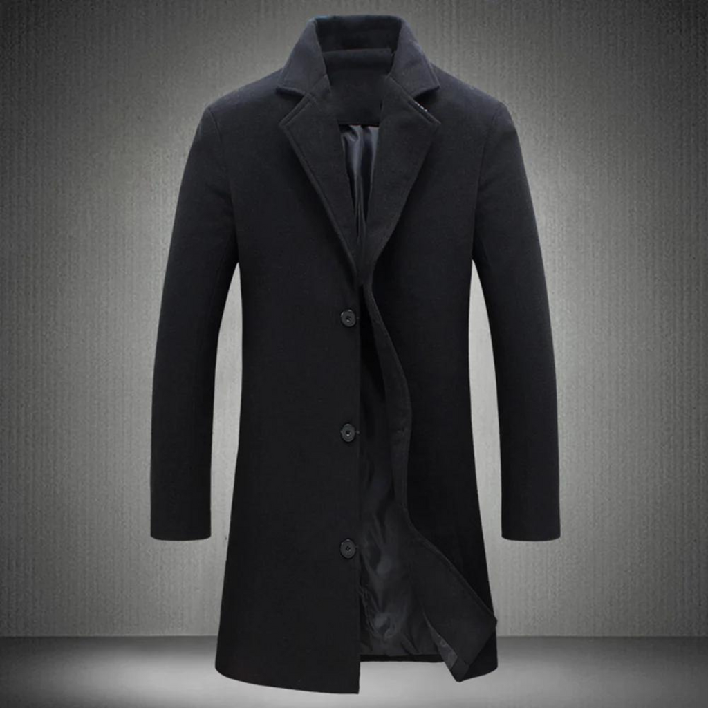 Men's Wool Overcoat | Classic Tailored Winter Coat for Men | Smart Luxury Outerwear