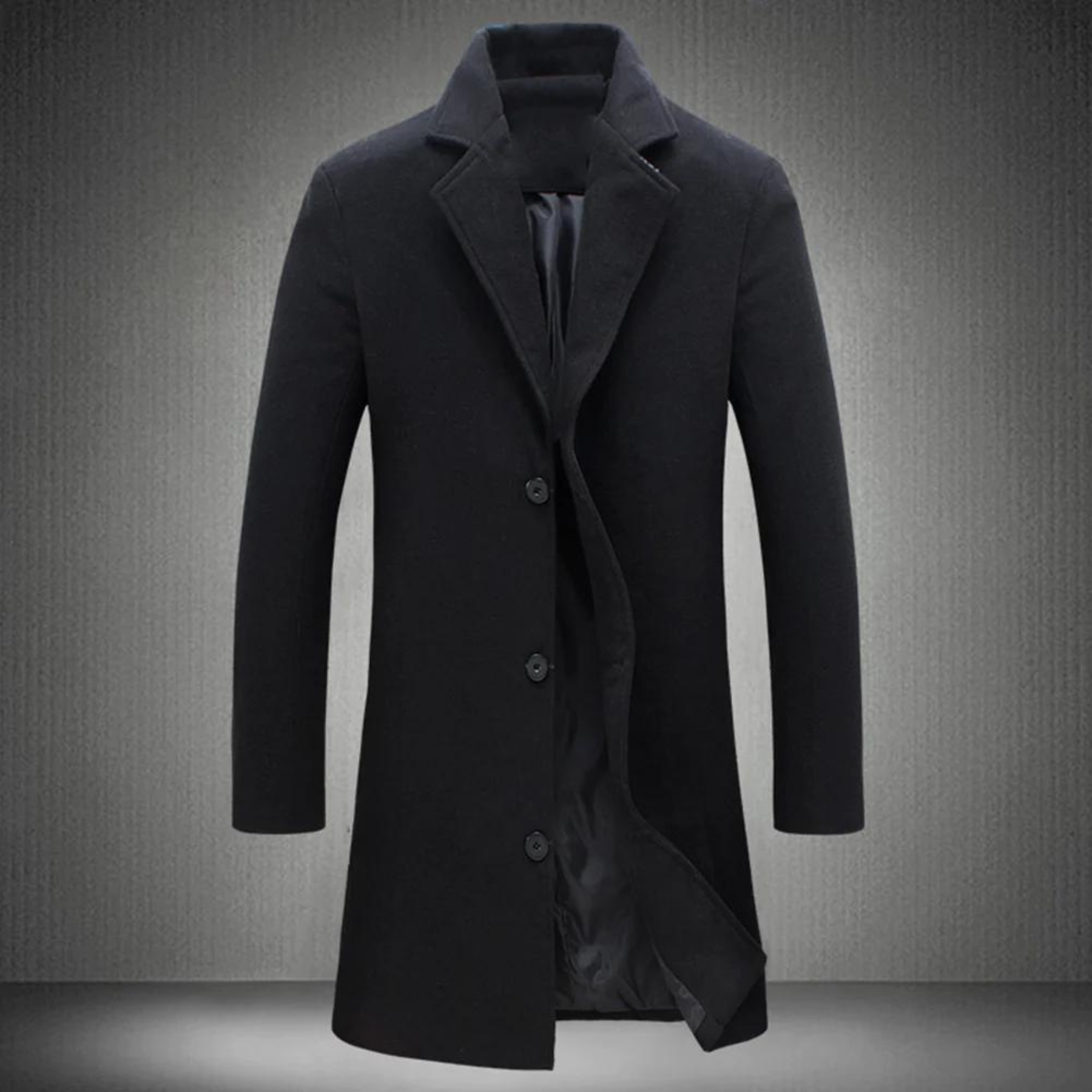 Men's Wool Overcoat | Classic Tailored Winter Coat for Men | Smart Luxury Outerwear