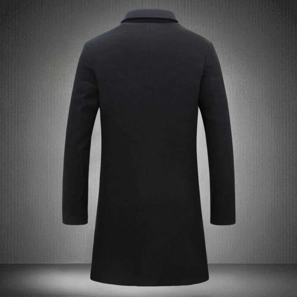 Men's Wool Overcoat | Classic Tailored Winter Coat for Men | Smart Luxury Outerwear